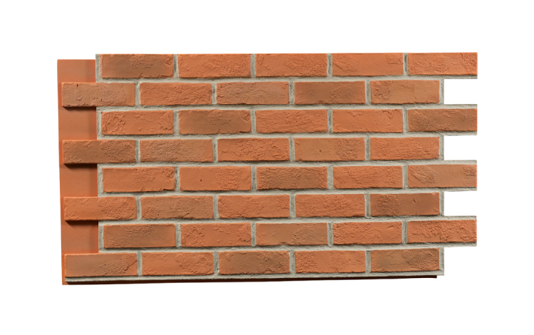 Rustic Brick Faux Wall Panel Interlock Burnt Orange