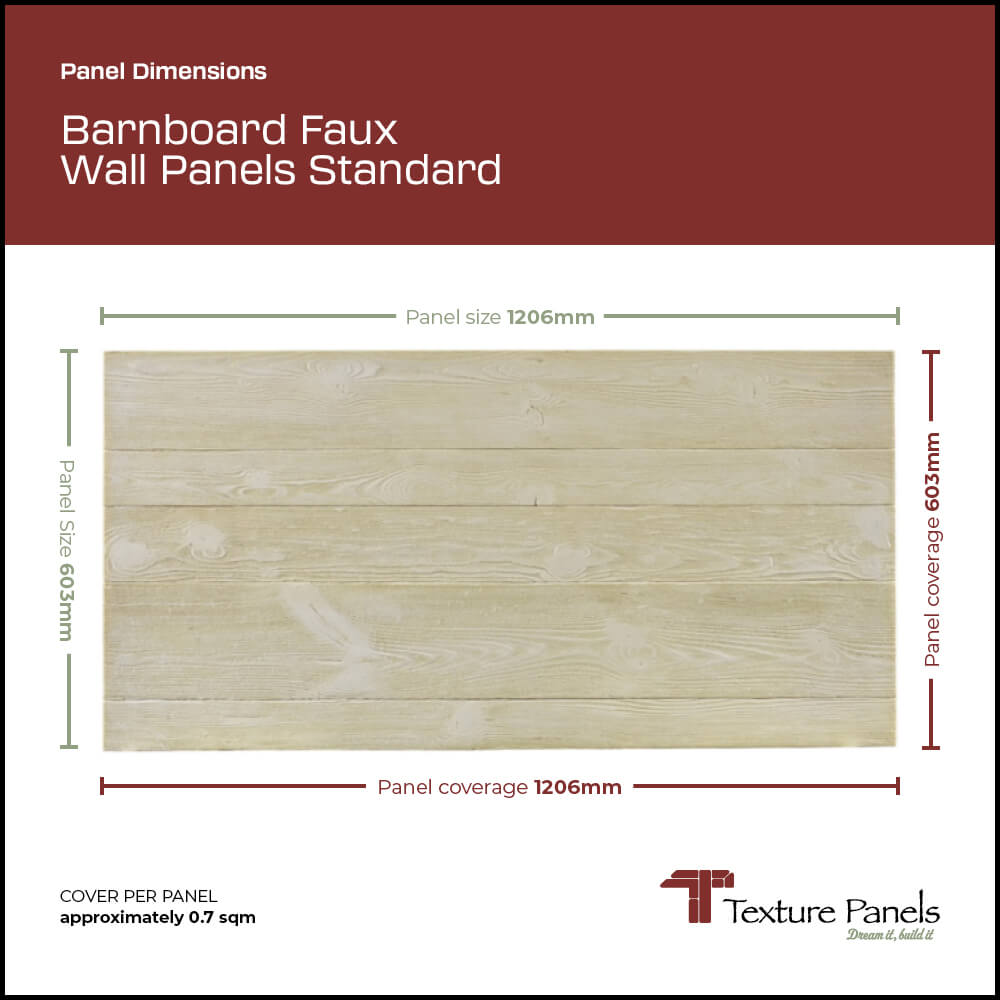 Barnboard Faux Wall Panels Standard | panel dimensions | Texture Panels