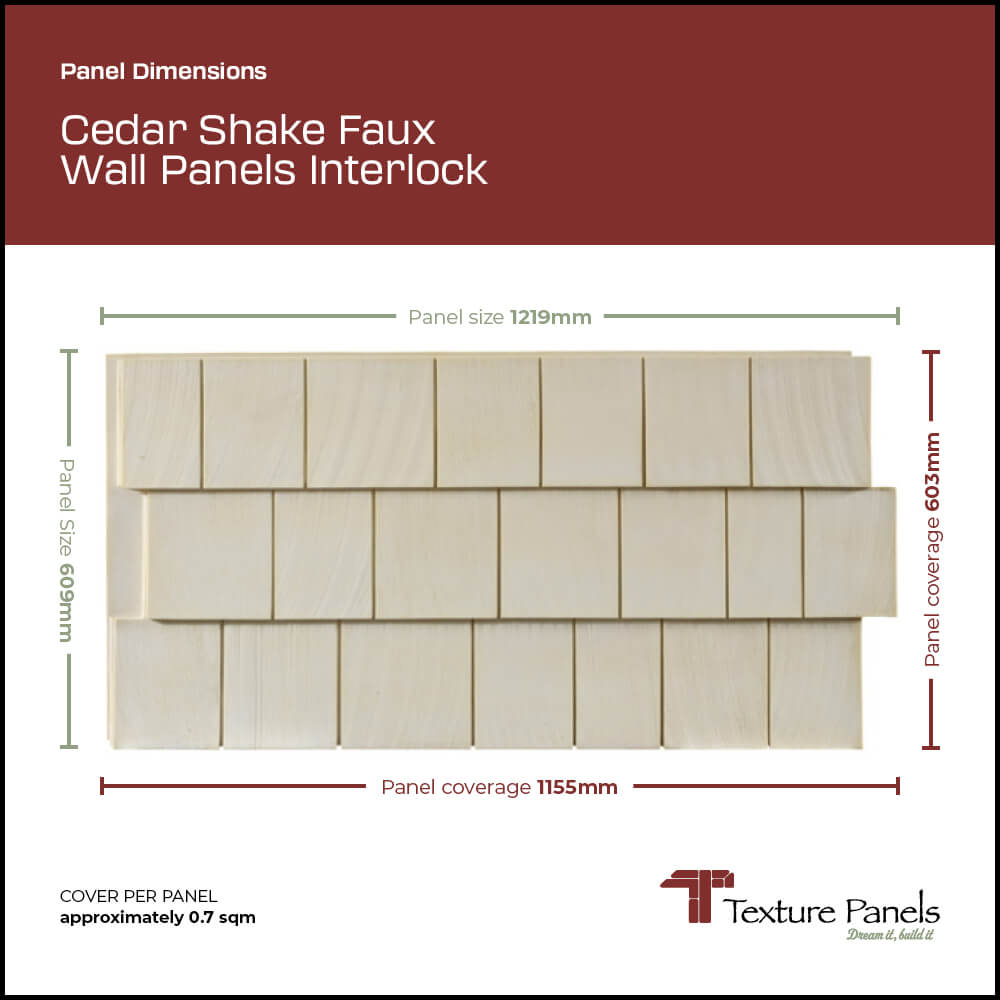 Cedar Shake panel dimensions | Texture Panels