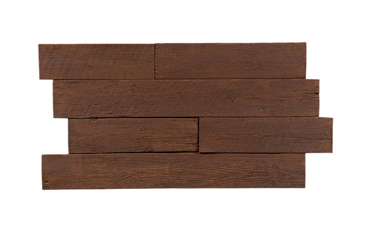 Rustic Barnwood Faux Wall Panels Interlock Brown