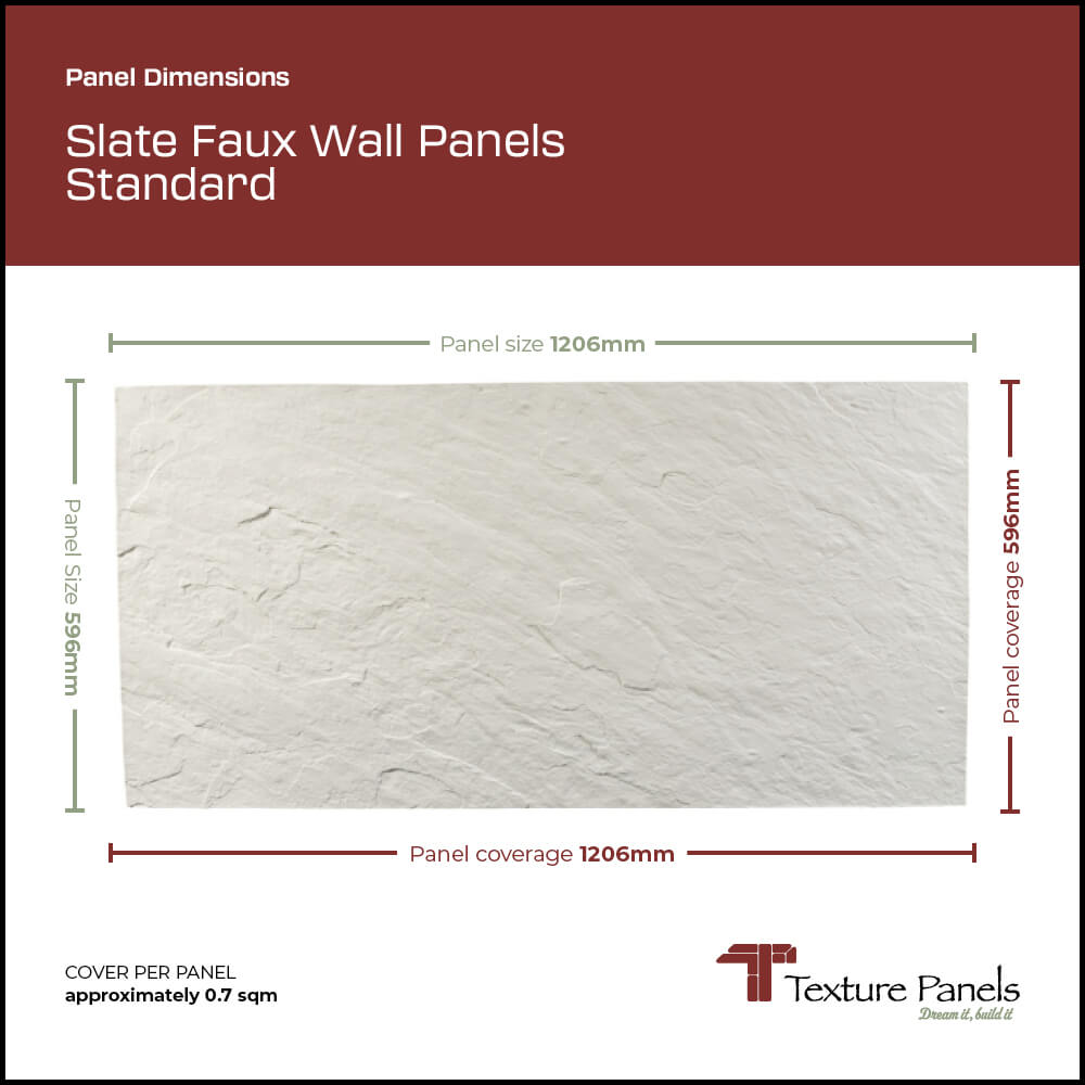 Slate Faux Wall panel dimensions