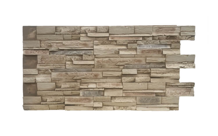 Dry Stacked Stone Faux Wall Panels Interlock Cream Frost | Texture Panels